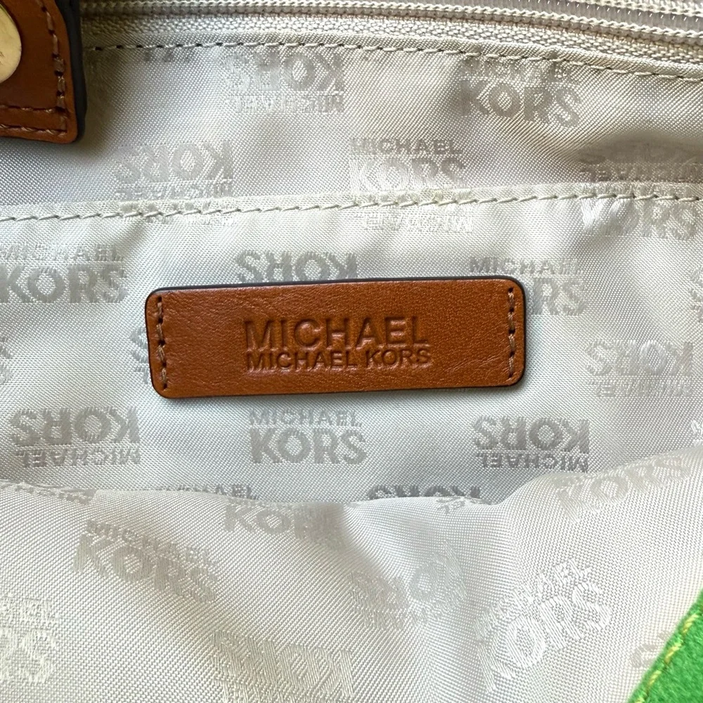 MICHAEL KORS 💚 Green Hamilton Handbag - Picture 13 of 16